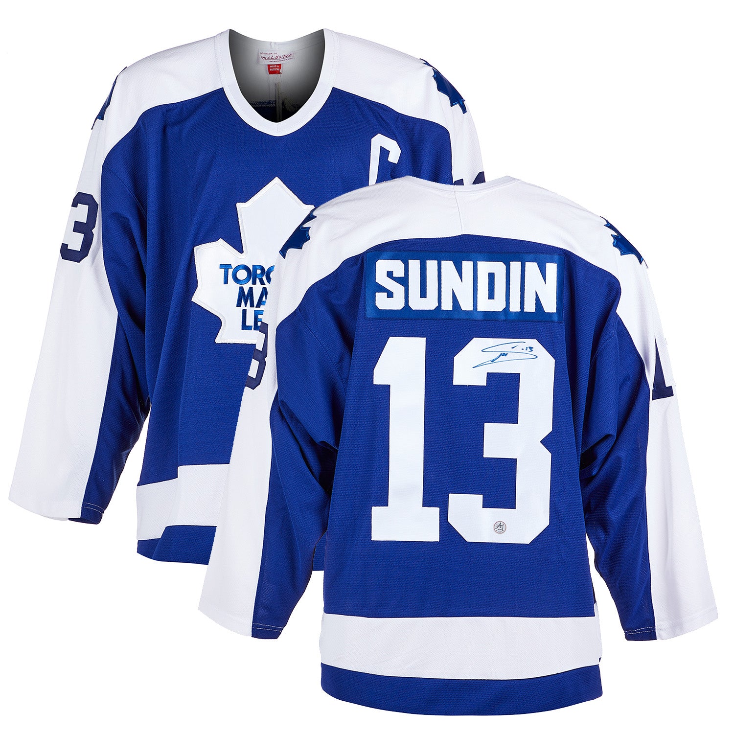 Mats Sundin Signed Toronto Maple Leafs Retro Mitchell & Ness Jersey