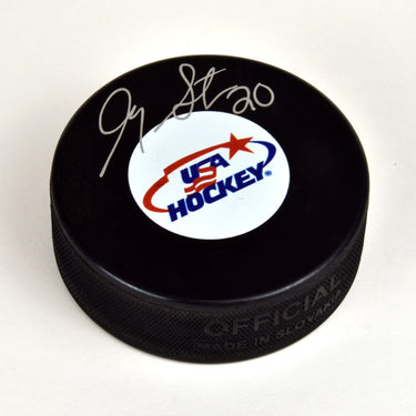 Gary Suter USA Hockey Autographed Olympic Hockey Puck