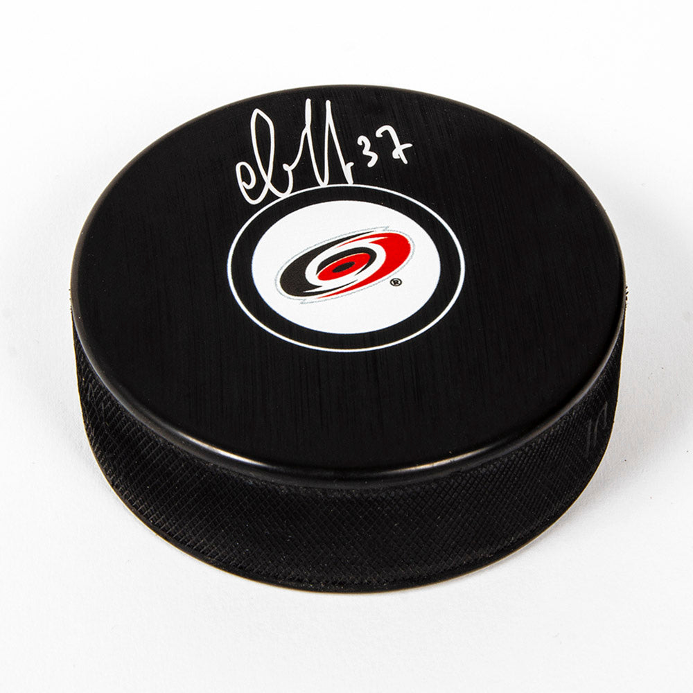 Andrei Svechnikov Carolina Hurricanes Autographed Hockey Puck