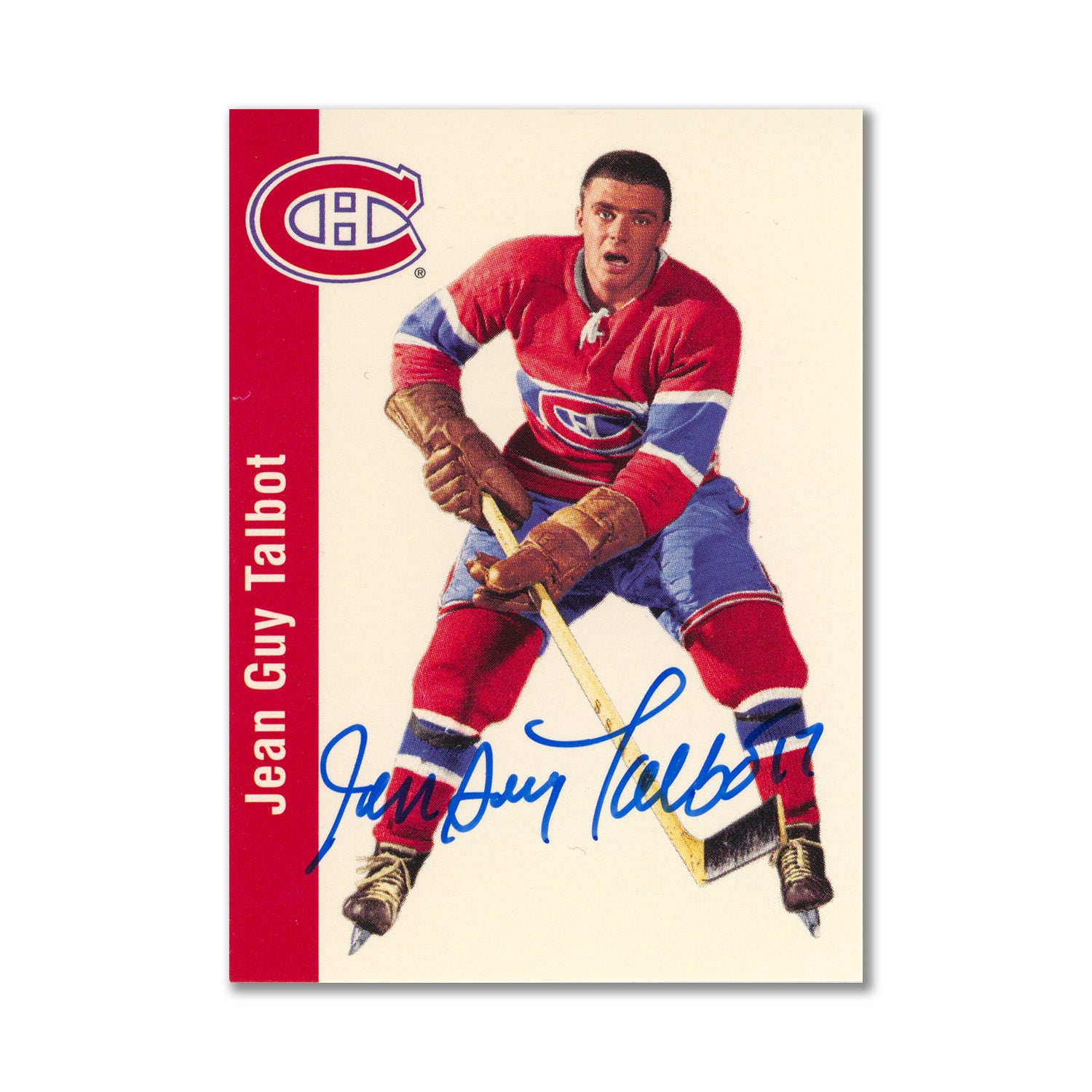 Autographed 1994 Parkhurst Missing Link #80 Jean-Guy Talbot Hockey Card