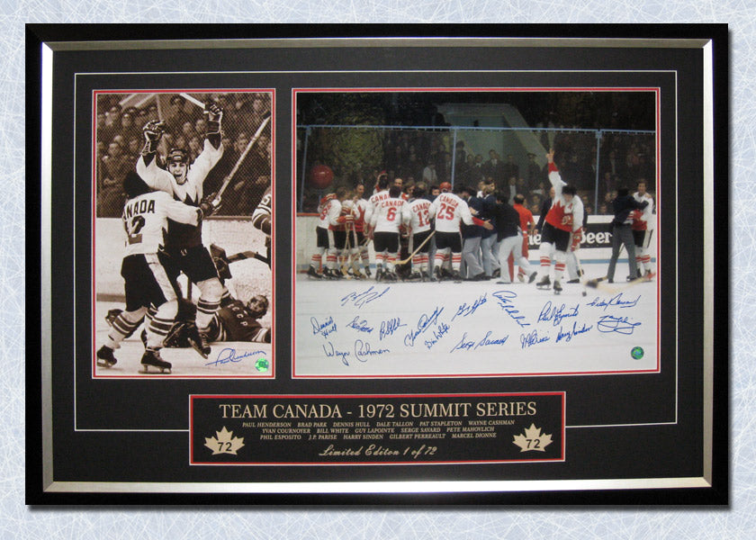 Team Canada 16 Player Signed 1972 Summit Series Victory 28x40 Frame /72