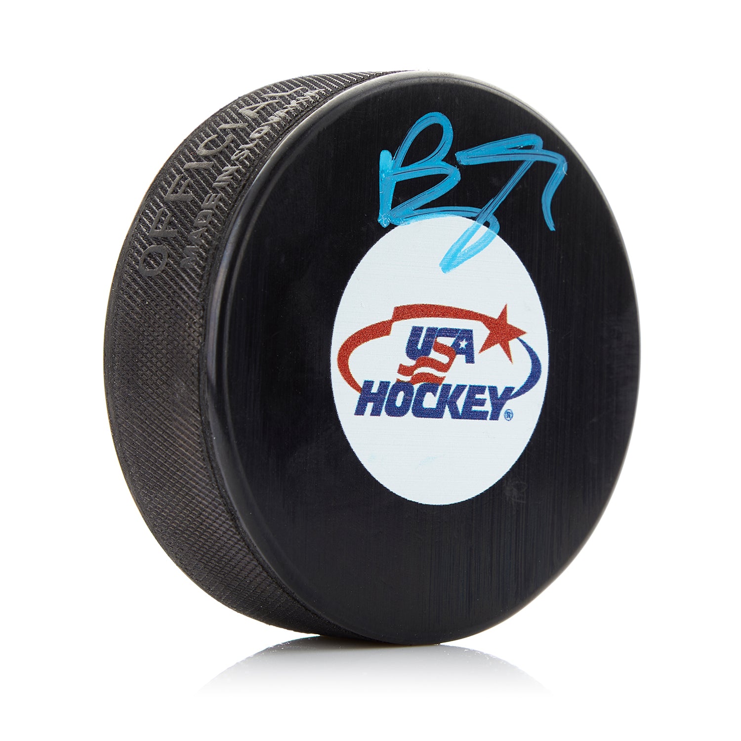 Brady Tkachuk Autographed Team USA Hockey Puck