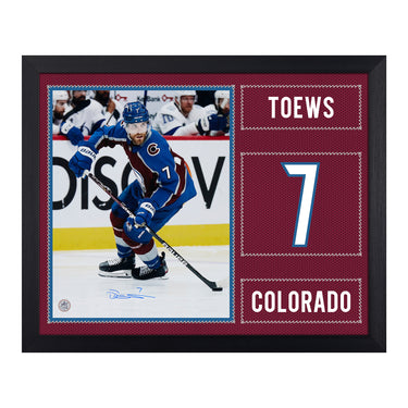 Devon Toews Signed Colorado Avalanche Uniform Graphic 19x23 Frame