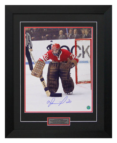 Vladislav Tretiak Soviet Russia Signed 1972 Summit Series 26x32 Frame