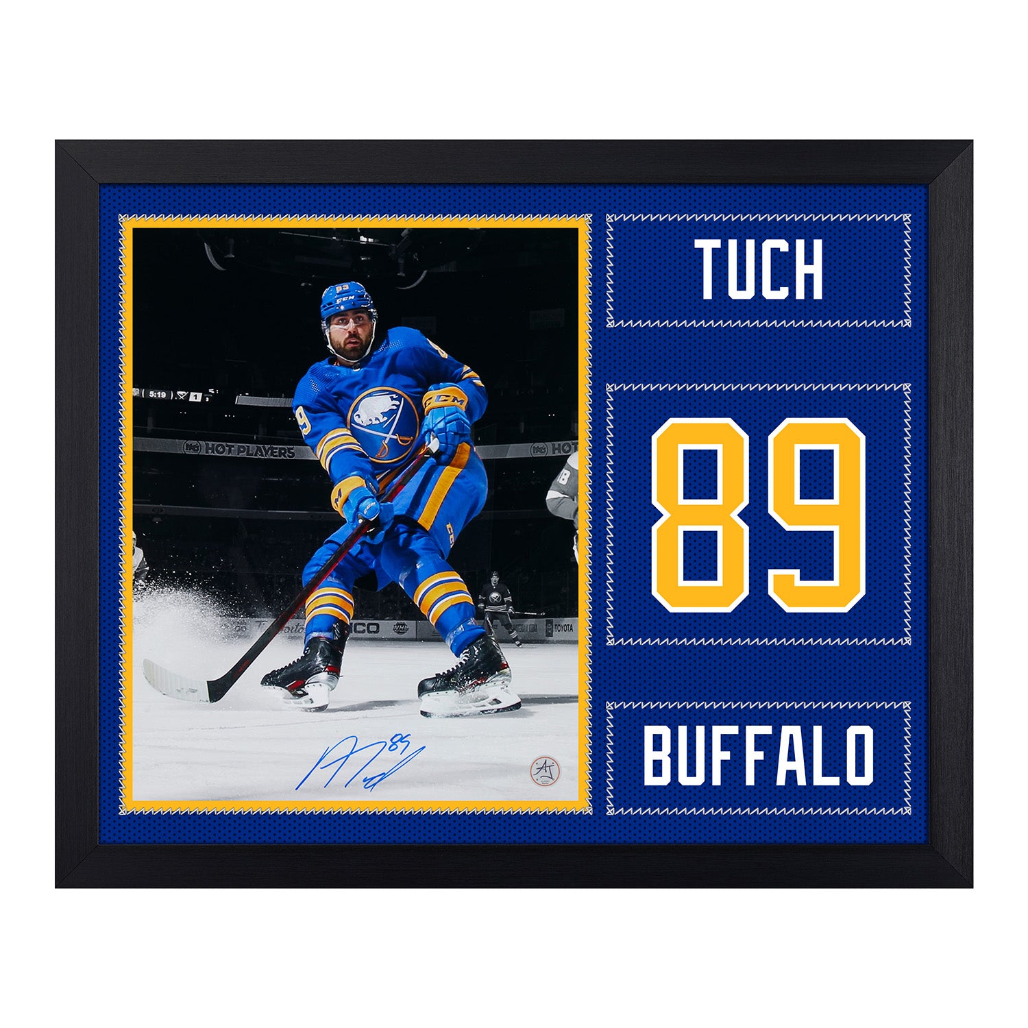 Alex Tuch Autographed Buffalo Sabres Uniform Graphic 19x23 Frame
