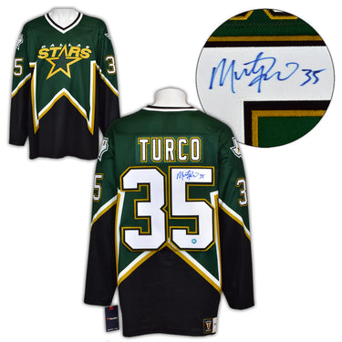 Marty Turco Dallas Stars Signed Retro Fanatics Jersey