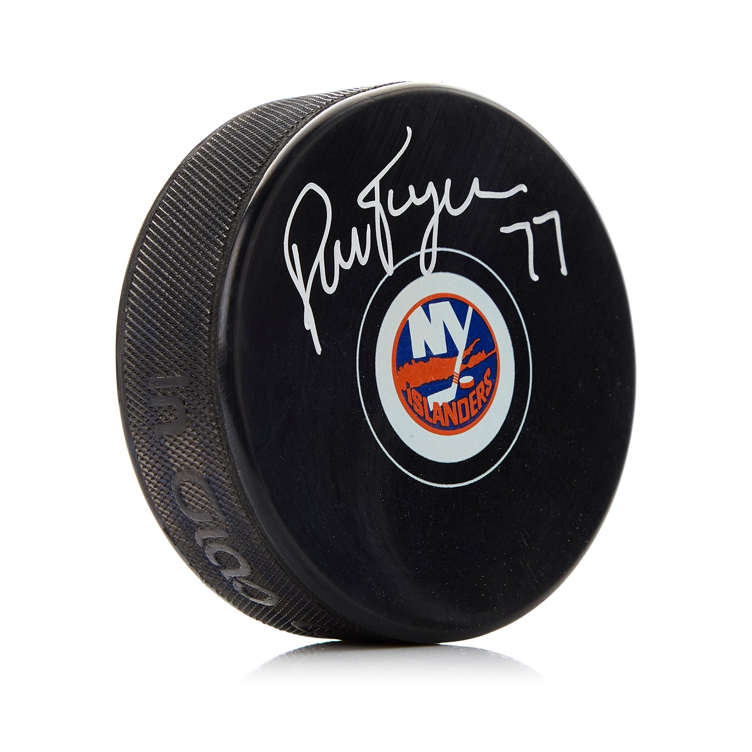 Pierre Turgeon Autographed New York Islanders Hockey Puck
