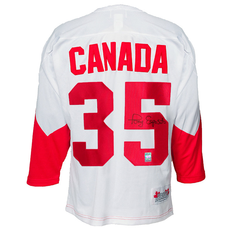 Tony Esposito Signed Team Canada 1972 Summit Series Jersey - Heritage Hockey™