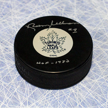 Norm Ullman Toronto Maple Leafs Signed Hockey Puck with HOF Note