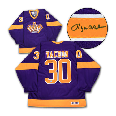 Rogie Vachon Los Angeles Kings Autographed Vintage CCM Jersey