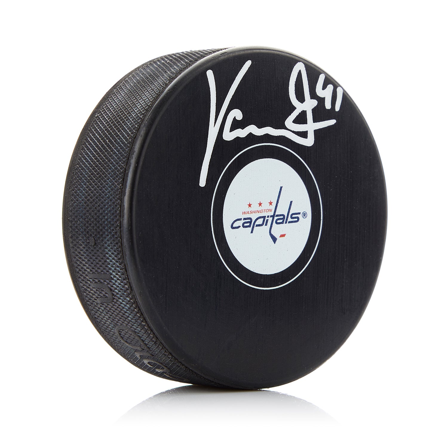 Vitek Vanecek Autographed Washington Capitals Hockey Puck