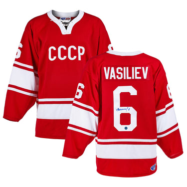 Valeri Vasiliev Soviet CCCP Autographed 1972 Summit Series Jersey