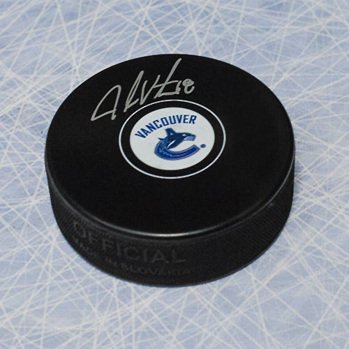 Jake Virtanen Vancouver Canucks Autographed Hockey Puck