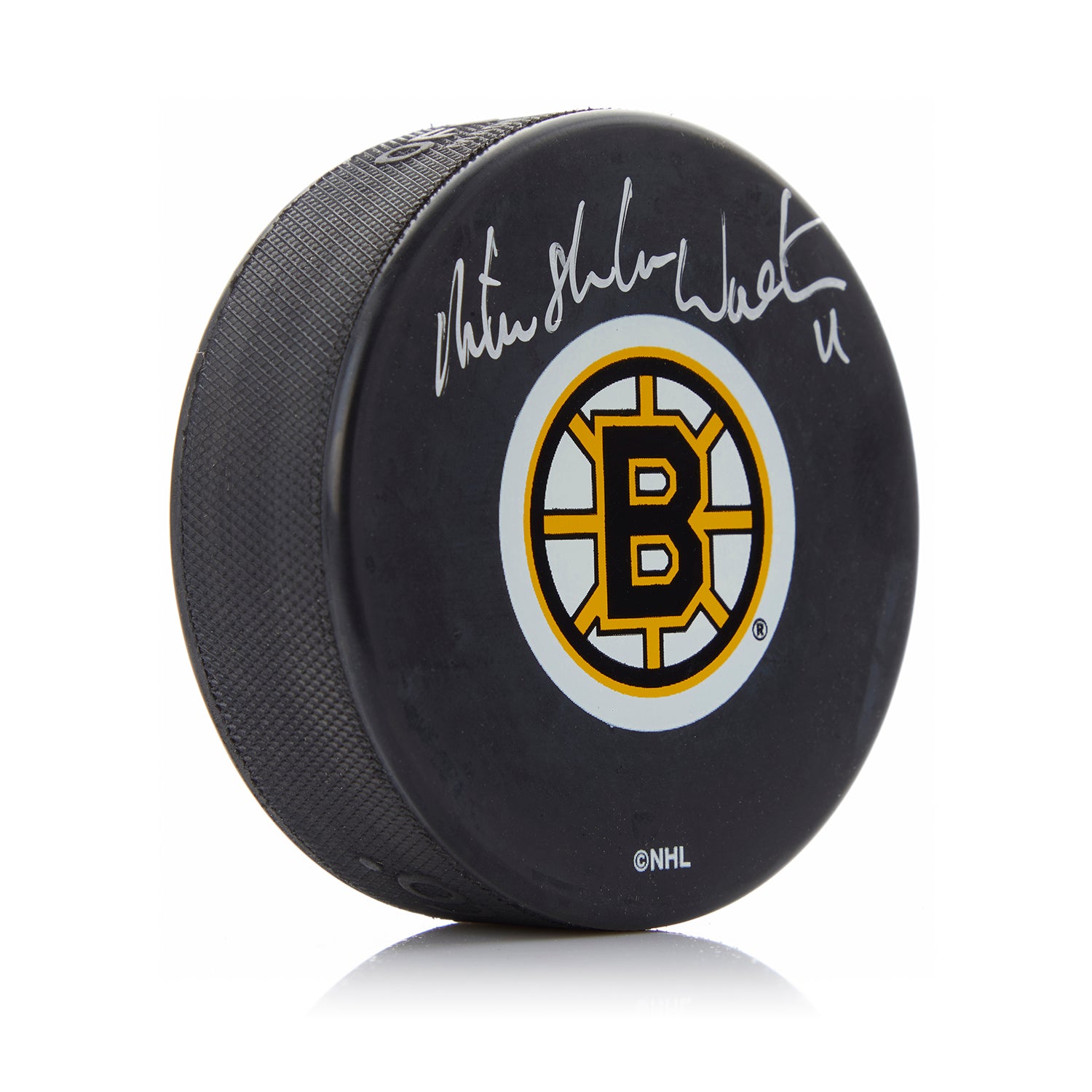 Mike Shaky Walton Autographed Boston Bruins Hockey Puck
