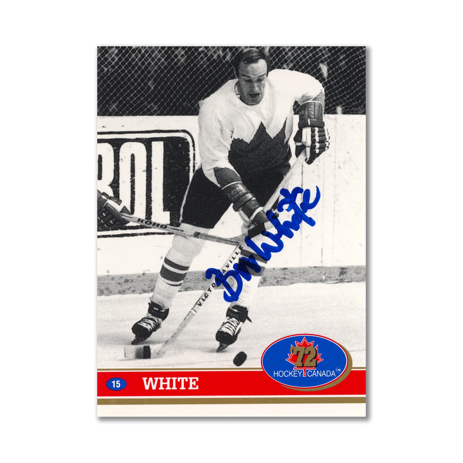 Autographed 1991 Future Trends #15 Bill White Hockey Card