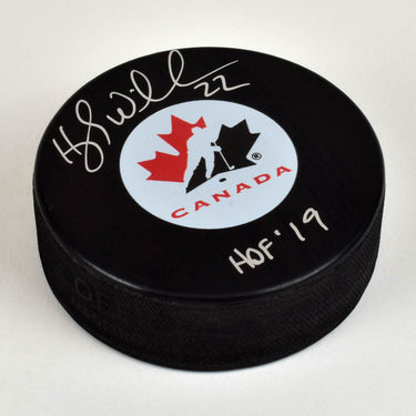 Hayley Wickenheiser Team Canada Signe HOF Note Hockey Puck