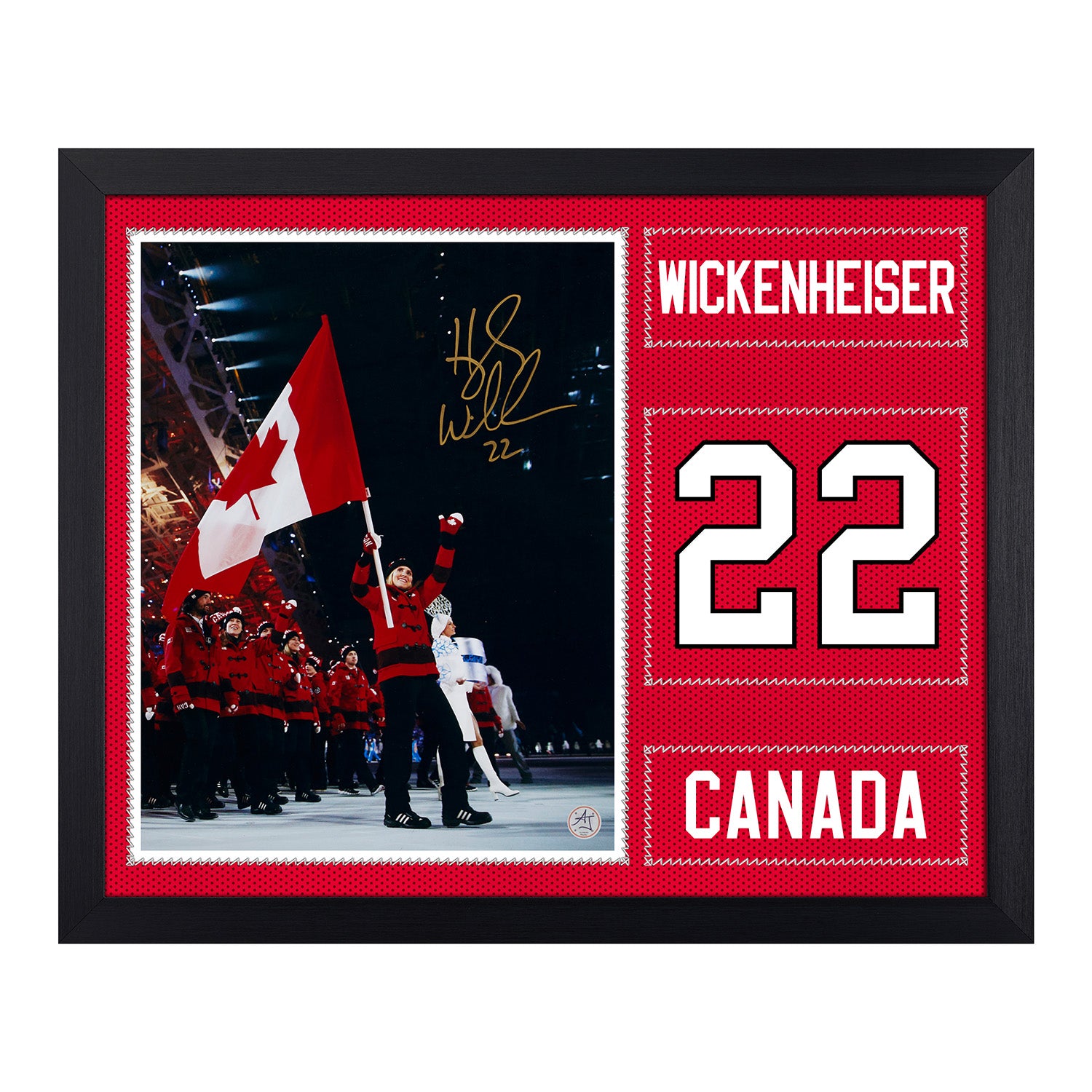 Hayley Wickenheiser Signed Team Canada Uniform Graphic 19x23 Frame