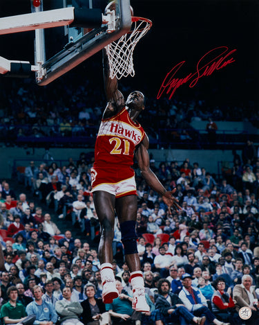 Dominique Wilkins Signed Atlanta Hawks Slam Dunk 16x20 Photo