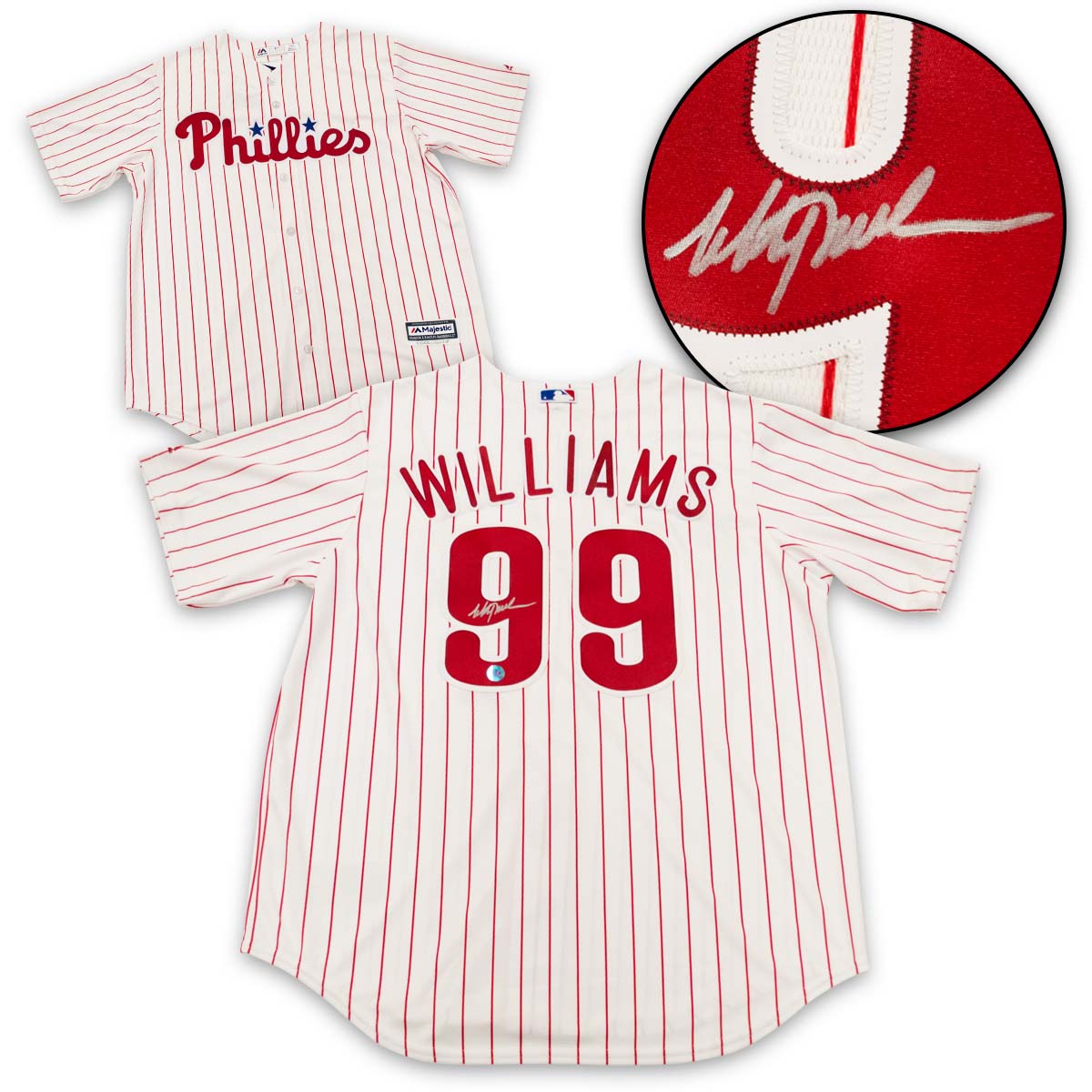Mitch Williams Philadelphia Phillies Autographed Baseball Jersey