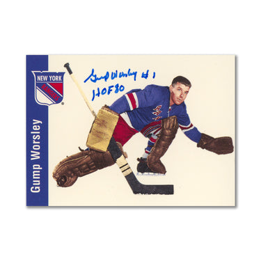 Autographed 1994 Parkhurst Missing Link #92 Gump Worsley Hockey Card