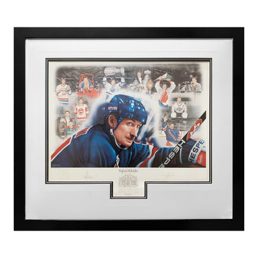 Wayne Gretzky Autographed 20th Anniversary Limited Edition 1999 HHOF Induction Print