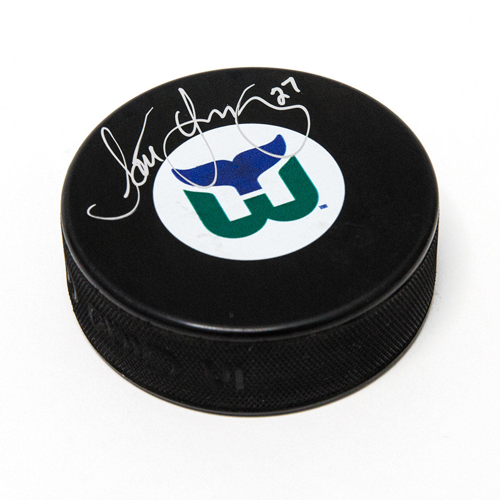 Scott Young Hartford Whalers Autographed Hockey Puck