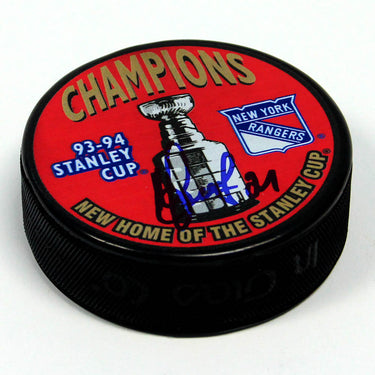 Sergei Zubov New York Rangers Signed 1994 Stanley Cup Puck