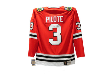 Pierre Pilote Authentic Autographed Chicago Blackhawks Home Jersey