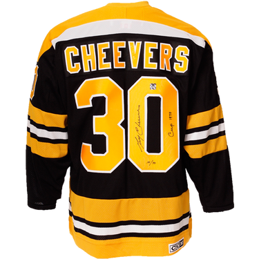 Gerry Cheevers Signed Boston Bruins Vintage Jersey - Heritage Hockey™