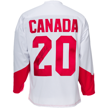 Peter Mahovlich Signed Team Canada '72 Summit Series Jersey - Heritage Hockey™